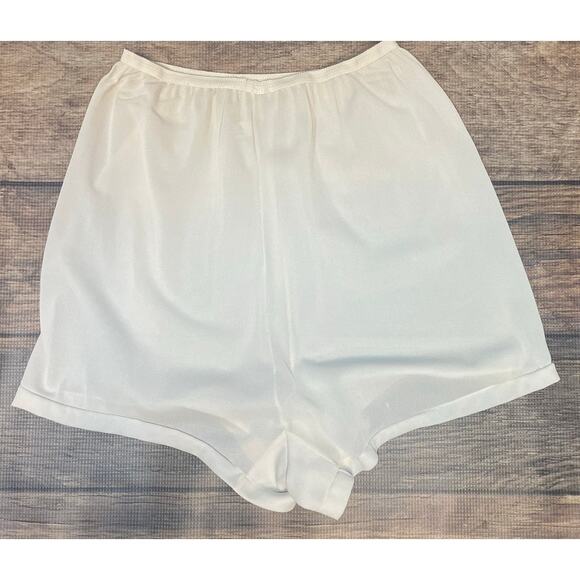 Vintage 1950s Sheer White Nylon Taps Shorts Underwear Medium - Picture 5 of 10